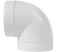 Vent Systems 125 mm codo 90 grados tubo flexible redondo manguera de ventilación ABS plástico 12,5 cm