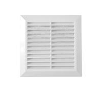 Vent Systems 125 mm - Color blanco - Rejilla de ventilación - Rejilla de ventilación - Cubierta de parrilla - Con brida - Protección contra insectos integrada - para baño, oficina en casa, cocina.