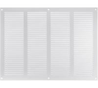 Vent Systems 16 x 12 pulgadas (dimensiones totales), color blanco, cubierta de ventilación de aire de metal con pantalla de protección de plagas integrada, cubierta de conducto de ventilación HVAC