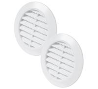 Vent Systems 2 unidades de 60 mm color blanco - Rejilla de ventilación a través de la puerta - con mosquitera - Rejilla de ventilación redonda para interior - cuarto de baño, armario, garaje