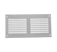 Vent Systems 200 x 100 mm blanco rejilla de ventilación - Rejilla de ventilación de metal con malla - Rejilla de ventilación para pared y techo en baño, cocina, garaje, interior y exterior
