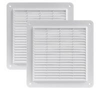 Vent Systems 25,4 x 25,4 cm, color blanco, paquete de 2 cubiertas de ventilación de retorno de aire, rejilla de ventilación, cubierta de rejilla de registro, malla de pantalla, cubierta de ventilación