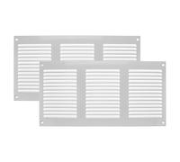 Vent Systems 30 x 15 cm - Paquete de 2 cubiertas para rejilla de ventilación - Blanco - Rejilla de retorno de aire de metal con protección integrada contra plagas