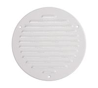 Vent Systems 6.0 in - Blanco - Cubierta de ventilación de metal - Rejilla de ventilación redonda para sofito - Cubierta de rejilla - Mosquitera integrada - Ventilaciones HVAC para baño, oficina en cas