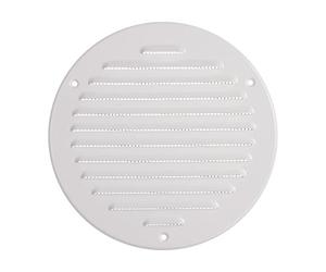 Vent Systems 6.0 in - Blanco - Cubierta de ventilación de metal - Rejilla de ventilación redonda para sofito - Cubierta de rejilla - Mosquitera integrada - Ventilaciones HVAC para baño, oficina en cas