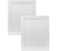 Vent Systems 6 x 8 pulgadas (dimensiones de apertura) - Paquete de 2 - Cubierta de ventilación de plástico blanco Soffit - Rejilla de ventilación rectangular plana - Deflector de ventilación - HVAC 8