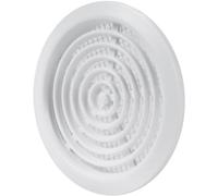 Vent Systems 80 mm blanco - Rejilla de ventilación a través de la puerta - con mosquitera - Rejilla de ventilación redonda para interiores - cuarto de baño, armario, garaje