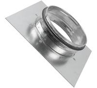 Vent Systems Brida de conector de conducto de 5 pulgadas con junta de sellado de goma EDPM, adaptador de ventilación de secadora y placa de montaje, ideal para conexiones de conductos HVAC sin