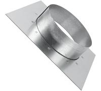 Vent Systems Brida de conector de conducto de 5 pulgadas con placa de pared de espiga cuadrada - Adaptador de ventilación de secadora y placa de montaje - Ideal para conexiones de conductos HVAC sin