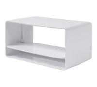 Vent Systems Conector de conducto rectangular de 110 x 55 mm con amortiguador antirretorno, acoplamiento de entrada de tubería, calefacción, refrigeración, conexión de ventilación, adaptador de