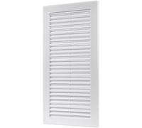 Vent Systems Cubierta de ventilación blanca de 150 x 310 mm - Rejilla de ventilación rectangular plana - Protección contra insectos integrada - Ventilación HVAC para baño, oficina en casa