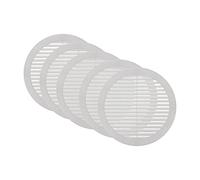 Vent Systems Cubierta de ventilación blanca de 200 mm, paquete de 5, rejilla de ventilación redonda, cubierta de rejilla, pantalla de insectos integrada, ventilación HVAC para baño, oficina en casa