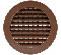 Vent Systems Cubierta de ventilación de 4 pulgadas, color marrón, rejilla de ventilación redonda, cubierta de parrilla, pantalla de insectos integrada, rejillas de ventilación HVAC para baño, oficina