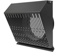 Vent Systems Cubierta de ventilación de escape de 6 pulgadas con junta de goma, acero galvanizado negro grafito, caja de escape de aire exterior resistente a la intemperie, montaje en conducto o