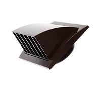 Vent Systems Cubierta de ventilación de escape marrón de 10 cm - Capucha de ventilación para secadora - Rejilla de suministro de aire de plástico de una dirección, válvula de no retorno