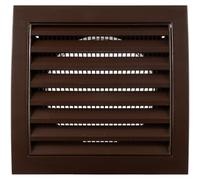 Vent Systems Cubierta de ventilación de plástico marrón de 100 mm, rejilla de escape de pared duradera con pantalla de malla integrada, salida de HVAC para baño, cocina, garaje, mejoras del hogar, uso