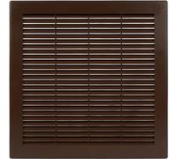 Vent Systems Cubierta de ventilación de plástico marrón de 25,4 x 25,4 cm (dimensiones de apertura) - Rejilla de ventilación cuadrada plana - Deflector de ventilación - HVAC 12 x 12 pulgadas