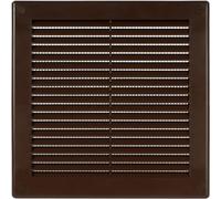 Vent Systems Cubierta de ventilación de plástico marrón de 6 x 6 pulgadas (dimensiones de apertura) - Rejilla de ventilación cuadrada plana - Deflector de ventilación - HVAC 8 x 8 pulgadas