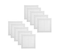 Vent Systems Cubierta de ventilación Soffit blanca de 200 x 200 mm, paquete de 10 rejillas de ventilación cuadradas planas, cubierta de rejilla, pantalla de insectos integrada, rejillas de HVAC