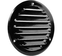 Vent Systems Cubierta de ventilación Soffit negra de 4 pulgadas, rejilla de ventilación redonda, cubierta de parrilla, pantalla de insectos integrada, rejillas de ventilación HVAC para baño, oficina