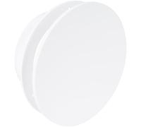 Vent Systems Difusor de aire redondo de 6 pulgadas de diámetro - Cubierta de ventilación de techo ajustable de plástico blanco para escape y entrada de HVAC - Ventilación de aire universal para soffit