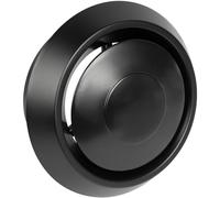 Vent Systems Difusor universal ajustable de plástico negro de 5 pulgadas, cubierta de ventilación redonda para pared, conducto de techo, deflector de ventilación de aire de registro en línea