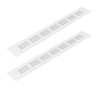 Vent Systems Paquete de 40 x 300 mm con 2 rejillas de ventilación de aluminio blanco con rejilla de insectos. Aplicaciones de aire acondicionado, calefacción, refrigeración y ventilación.