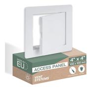 Vent Systems Plástico ABS blanco - Panel de acceso 10,2 x 10,2 cm - Panel de acceso con puerta para paneles de yeso, pared y techo eléctrico y plomería - Dimensiones exteriores: 13 x 13 cm
