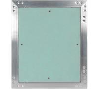 Vent Systems Puerta de inspección para paneles de yeso de 25 x 30 cm con 1,25 cm resistente al agua, para pared, techo de aluminio con pulsador de clic, puerta de inspección, sanitaria interior, tapa