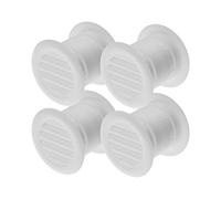 Vent Systems Registro de aire de puerta de 1.5 pulgadas, persianas de puerta de dos caras, mini círculo, rejilla de ventilación, rejillas de ventilación de interior, baño, gabinete, garaje a través de la cubierta de ventilación de la puerta, paquete de 4