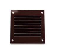 Vent Systems - Rejilla de ventilación (10 x 10 cm), color marrón con pantalla de protección contra plagas integrada para rejilla de ventilación de aire acondicionado, 100 x 100 mm