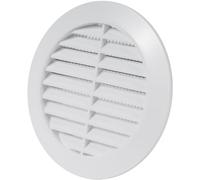 Vent Systems Rejilla de ventilación de puerta blanca de 4.6 pulgadas (3.6 pulgadas) - Mini círculo - Rejilla de ventilación - Rejillas de ventilación interiores - Cuarto de baño, gabinete, cochera a