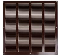 Vent Systems rejilla de ventilación marrón 400x400 mm con rejilla de insectos. HLK, aplicaciones de calefacción, enfriamiento y ventilación. Cubierta de ventilación interior y externa.