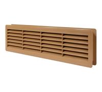 Vent systems Rejilla de ventilación para puertas - Rejilla de ventilación - Cuarto de baño, gabinete, garaje a través de la cubierta de ventilación - Color: madera - 440 x 120 mm