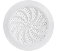 Vent Systems Rejilla de ventilación redonda de 100 mm, plástico blanco, con cierre, cubierta con protección contra insectos, para exterior, interior, cobertizo de jardín, baño, garaje, HVAC