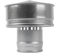 Vent Systems Tapa de techo redonda de 100 mm Metal galvanizado para todas las condiciones climáticas Tapa de escape redonda superior un aislamiento perfecto de 10 cm