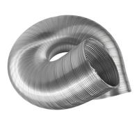 Vent Systems Tubo flexible redondo de aluminio DN 125 mm x 3 m de largo, manguera de aluminio flexible, manguera de escape para calefacción y refrigeración aire acondicionado, secador, extractor de