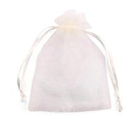 Venta al por mayor 25/50 bolsas de organza con cordón pequeñas bolsas paquete de joyería maquillaje boda embalaje malla bolsa de regalo-beige-7x9cm-50pcs