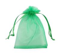 Venta al por mayor 25/50 bolsas de organza con cordón pequeñas bolsas paquete de joyería maquillaje embalaje de boda bolsa de regalo de malla-verde-7x9cm-50pcs