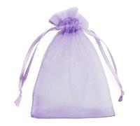 Venta al por mayor 25/50pc Bolsa de organza con cordón Bolsas pequeñas Paquete de joyería Maquillaje Embalaje de boda Bolsa de regalo de malla-púrpura claro-7x9cm-50pcs