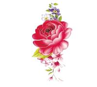 Venta al por mayor de 100 pegatinas tatuaje temporal flores, diseño artístico y rosas en 3D(Without package)
