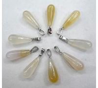 Venta al por mayor de piedras naturales ágatas colgantes 30PCS de alta calidad forma de lágrima colgante para bricolaje haciendo collar de joyería para mujeres, NO.8, rojo