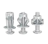 Venta al por mayor de tuercas de gato con tornillo de pétalo, tuercas de remache de Metal, anclajes de expansión, abrazadera, Kit de pernos de sujeción for tablero de pared(24PCS,M4x25mm)