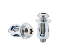 Venta al por mayor M4 M5 M6 forma de pétalo remache tuerca tornillo Kit expansión Metal Panel matrícula coche abrazadera bloqueo Jack Nuts(Round Head (Silver),M4x20(30Pcs))