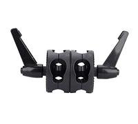 Venta loca Abrazadera de sujeción de Cabeza Doble Abrazadera giratoria Soporte de Soporte Compatible para el Estudio de fotografía Flash Reflector