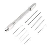 Venta loca Doble extremo Pin Vise Chuck + 10 piezas Juego de brocas micro para relojero Pin Vise Talla Herramienta de reparación Herramienta de joyería artesanal
