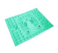 Venta loca Estera del masaje del paseo, estera del masaje de los pies de 4 colores, cocina ecológica para la oficina del baño de la sala de estar(green)