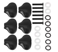 Venta loca Forma de engranaje resistente Excelente mano de obra Accesorios para instrumentos musicales, Tapa de clavija de afinación ligera y duradera, oficina para el hogar Escuela(black)