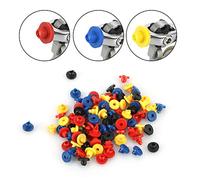 Venta loca Ojal de goma para tatuaje, 100 unids Ojal de goma colorido Pezones Máquina de tatuaje Agujas Suministros Color Color al azar