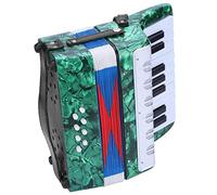 Venta loca Piano bajo, acordeón de piano bajo de 8 bajos, acordeón de piano, instrumento musical, para principiantes, para estudiantes(verde)